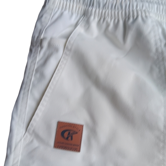 COPY - NWOT MENS WHITE SIDE ZIPPER POCKETS DRAWSTRING SIZE 34 SHORTS. - Picture 2 of 6